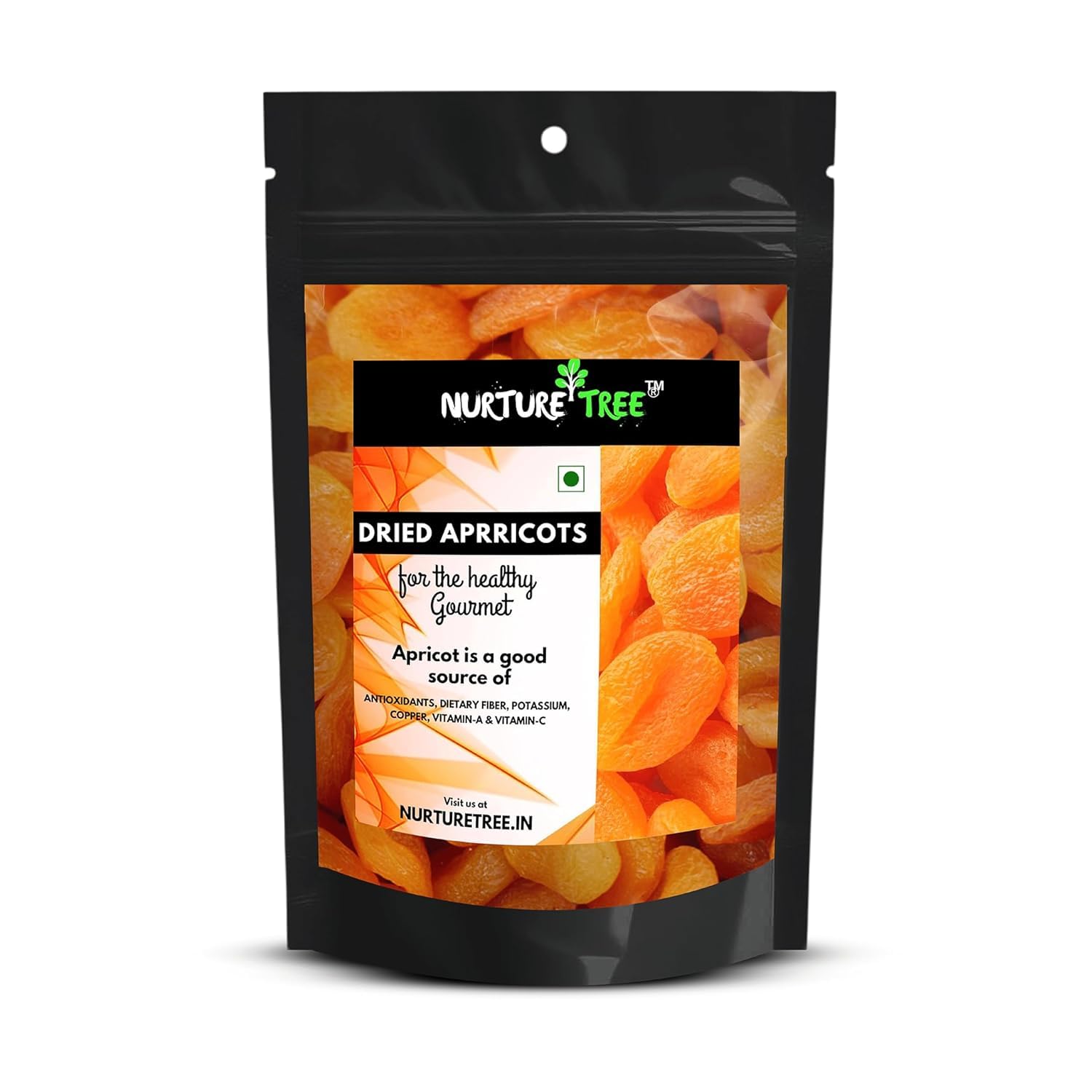 Nurture Tree Premium Dried Apricots 400gm, Rich in Antioxidants and Vitamins, Healthy Snacks, Dry Fruits|Exotics Apricots Dry Fruits, Seedless Apricots, Jardalu | Naturally Source