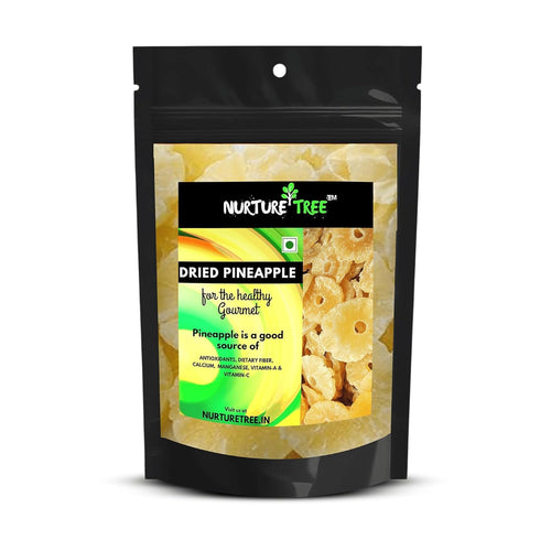 Nurture Tree Dried Pineapple 200gm Dried Fruit Natural Tropical Fruit, Rich in Vitamins and Antioxidants Healthy Pineapple Snack | 100% Natural, Vegan, No Preservatives, No Added Sugar Taste Healthy Snacks