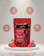 Nurture Tree Mixed Berries, Antioxidant-Rich Gourmet Mix, 400gm 3 in 1 - Healthly Snacks Contains Dried Blueberries | Strawberries | Goji Berries | Good Source of Fibre