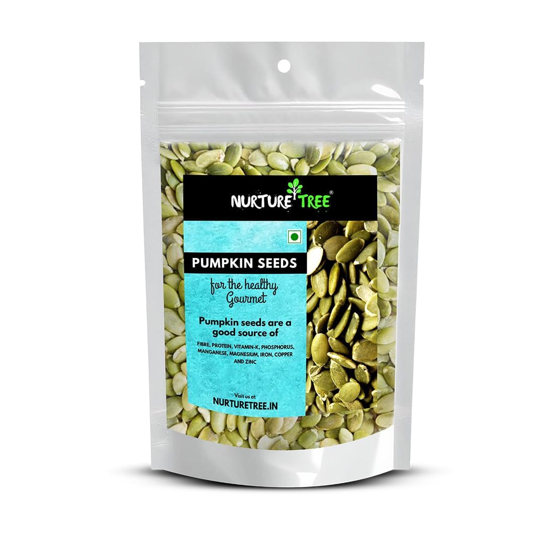 NURTURE TREE Premium Roasted Pumpkin Seeds 250 g Lightly Salted Rich in Protein, Fibre, Magnesium and Phosphorus, Pumpkin Seeds for Eating, Helps Boost Immunity Healthy Diet Snacks, Source of Zinc and Antioxidants