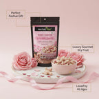 Nurture Tree Rose Petal Cashews (200gm) – Luxury Gourmet Cashews Infused with Natural Rose Petals | Vegetarian Healthy Snack | No Artificial Flavours or Colours | Crunchy Sweet Gift Dragees