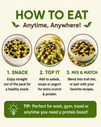 Nurture Tree Roasted Mix Protein Beans 3 in 1 | 100g | Roasted Soyabeans, Edamame & Black Beans | Not Fried | High Protein Healthy Snack | No Added Sugar | No Preservatives | Crispy & Crunchy | 100% Plant Protein