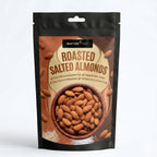 NURTURE TREE Premium Roasted & Salted Almonds Badam 400gm, Crunchy & Fresh Badam, Healthy Dry Fruits for Snacking and Cooking, Rich Source of Protein and Energy