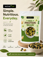 Nurture Tree Roasted Mix Protein Beans 3 in 1 | 100g | Roasted Soyabeans, Edamame & Black Beans | Not Fried | High Protein Healthy Snack | No Added Sugar | No Preservatives | Crispy & Crunchy | 100% Plant Protein