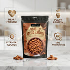 NURTURE TREE Premium Roasted & Salted Almonds Badam 400gm, Crunchy & Fresh Badam, Healthy Dry Fruits for Snacking and Cooking, Rich Source of Protein and Energy