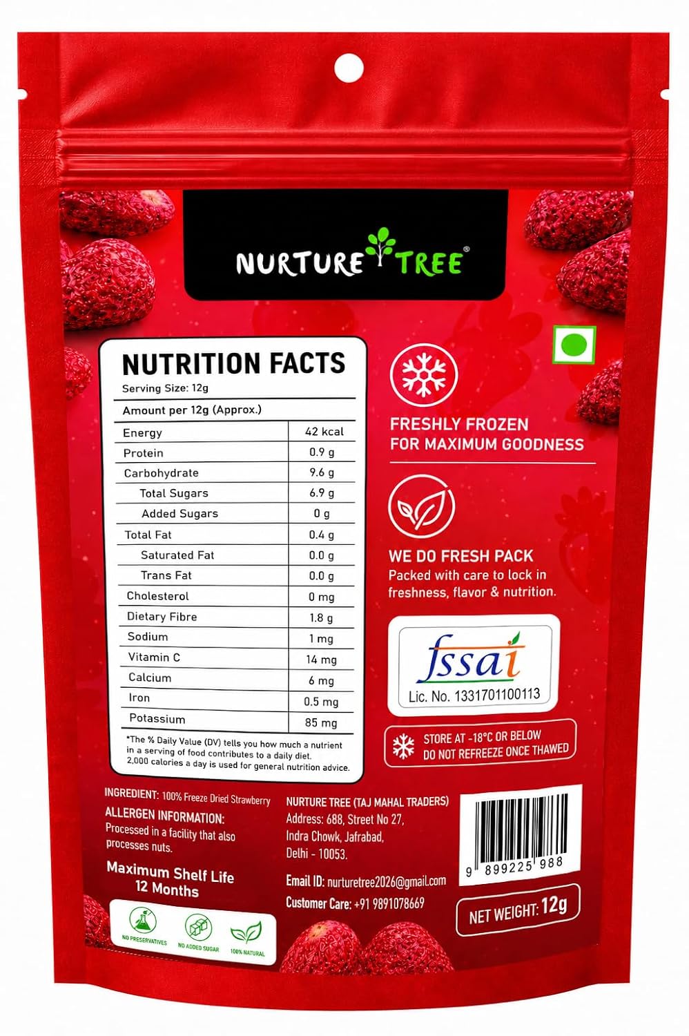 Nurture Tree Freeze Dried Strawberries | No Added Sugar