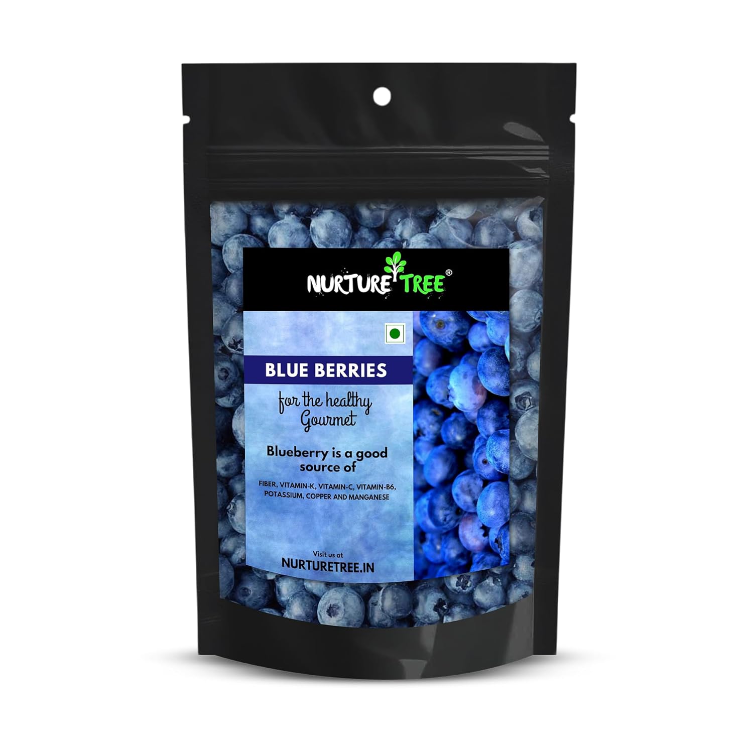 Nurture Tree Premium Dried Blueberries 200gm,Rich in Vitamins and Minerals Fresh Dried Berries, Rich in Antioxidants, Healthy and Tasty Snacks for Adults and Kids