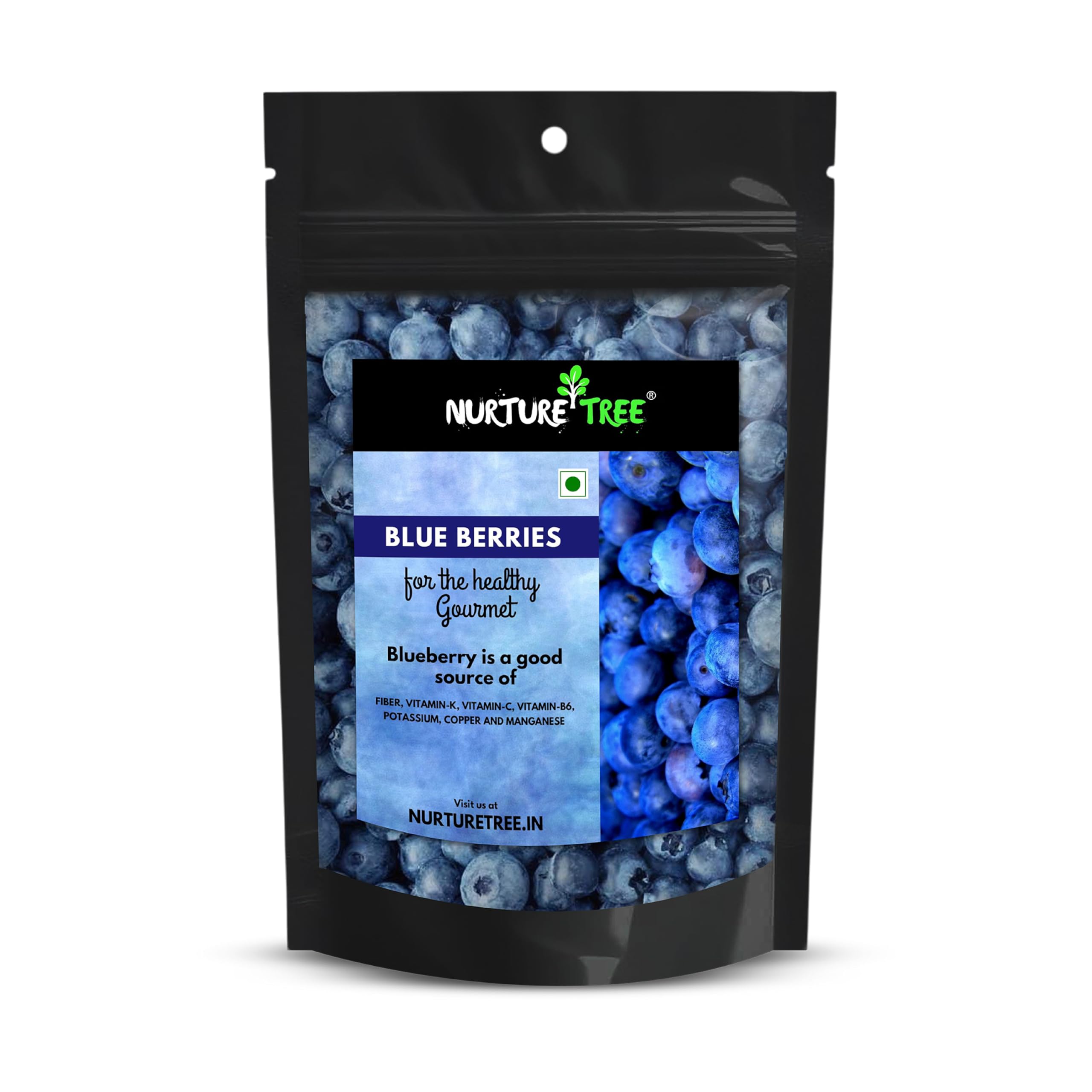 Nurture Tree Premium Dried Blueberries 200gm,Rich in Vitamins and Minerals Fresh Dried Berries, Rich in Antioxidants, Healthy and Tasty Snacks for Adults and Kids