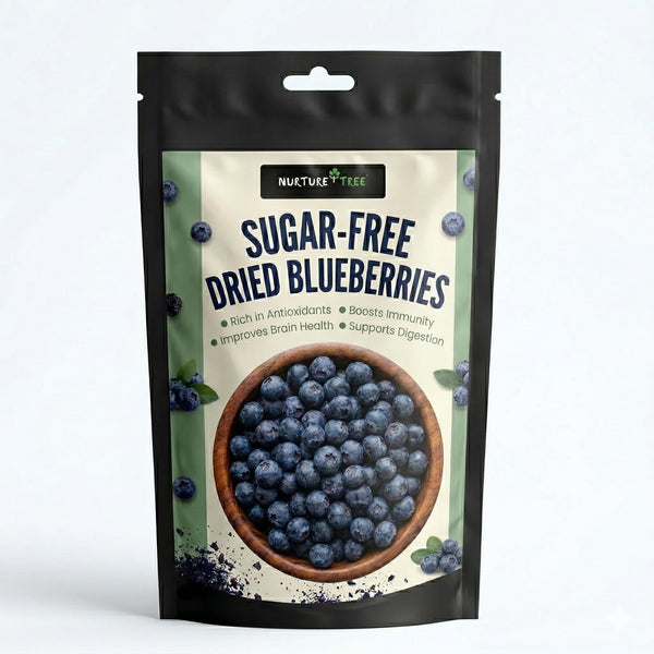 Nurture Tree Sugar-Free Dried Blueberries | Tasty & Healthy Snack | Rich in Antioxidants | Boosts Immunity | Supports Digestion (200gm)