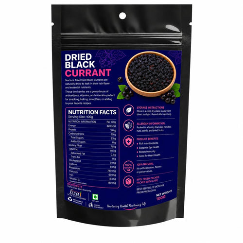 Nurture Tree Dried Black Currants | Antioxidant-Rich Superfood