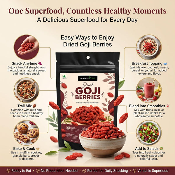 Nurture Tree Premium Goji Berries | Antioxidant-Rich Superfood