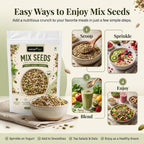 Nurture Tree Mix Seeds 100g | 4-in-1 Roasted Crunchy Seed Blend | Sunflower, Flax, Chia, Pumpkin Seeds | 100% Natural | High Protein & Fiber | No Preservatives | Healthy Snack