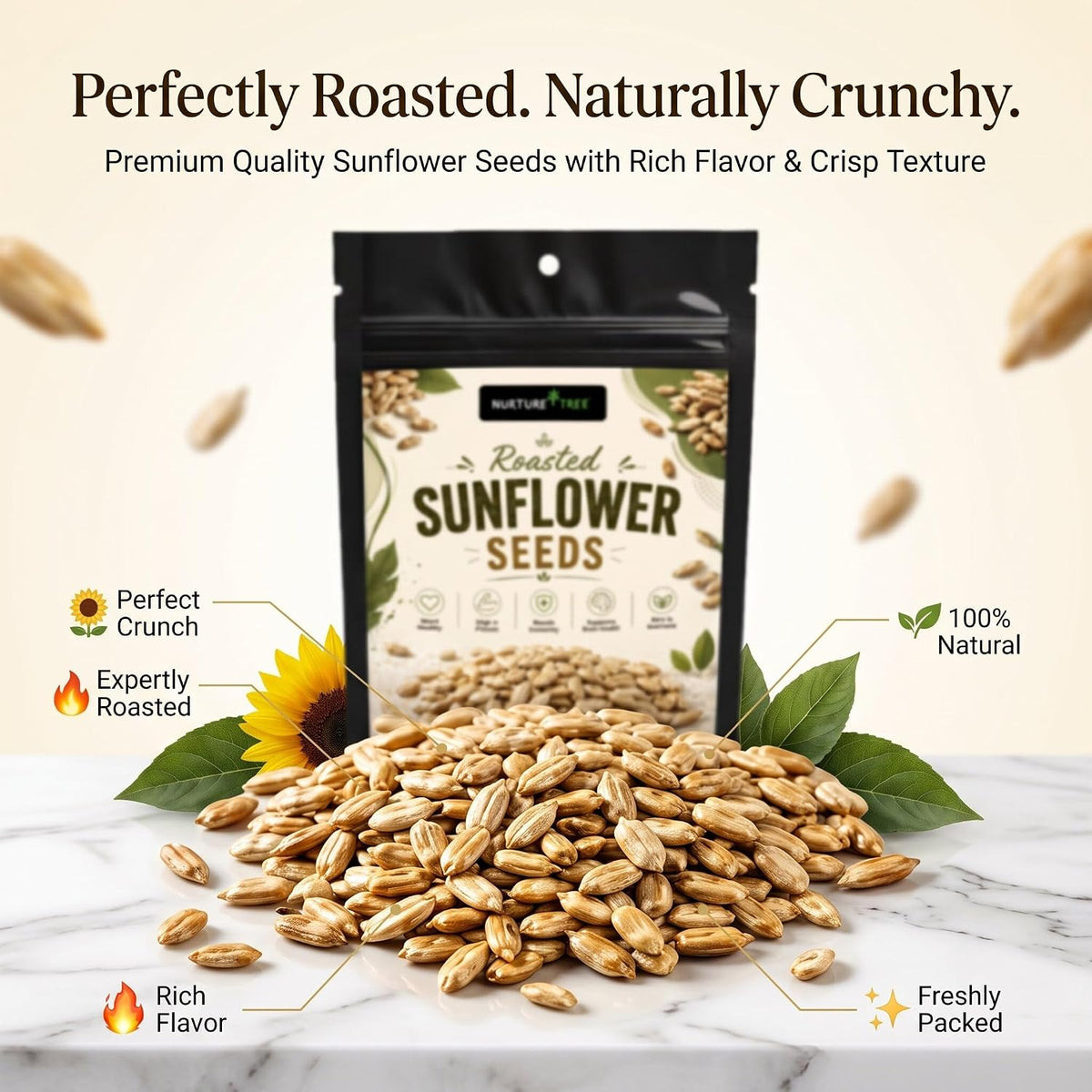 Nurture Tree Premium Raw Sunflower Seeds | High in Protein & Fiber