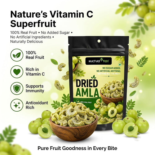 Nurture Tree Dried Amla | Antioxidant-Rich Healthy Snack