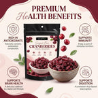 Nurture Tree Sugar-Free Dried Cranberries | Antioxidant-Rich Healthy Snack