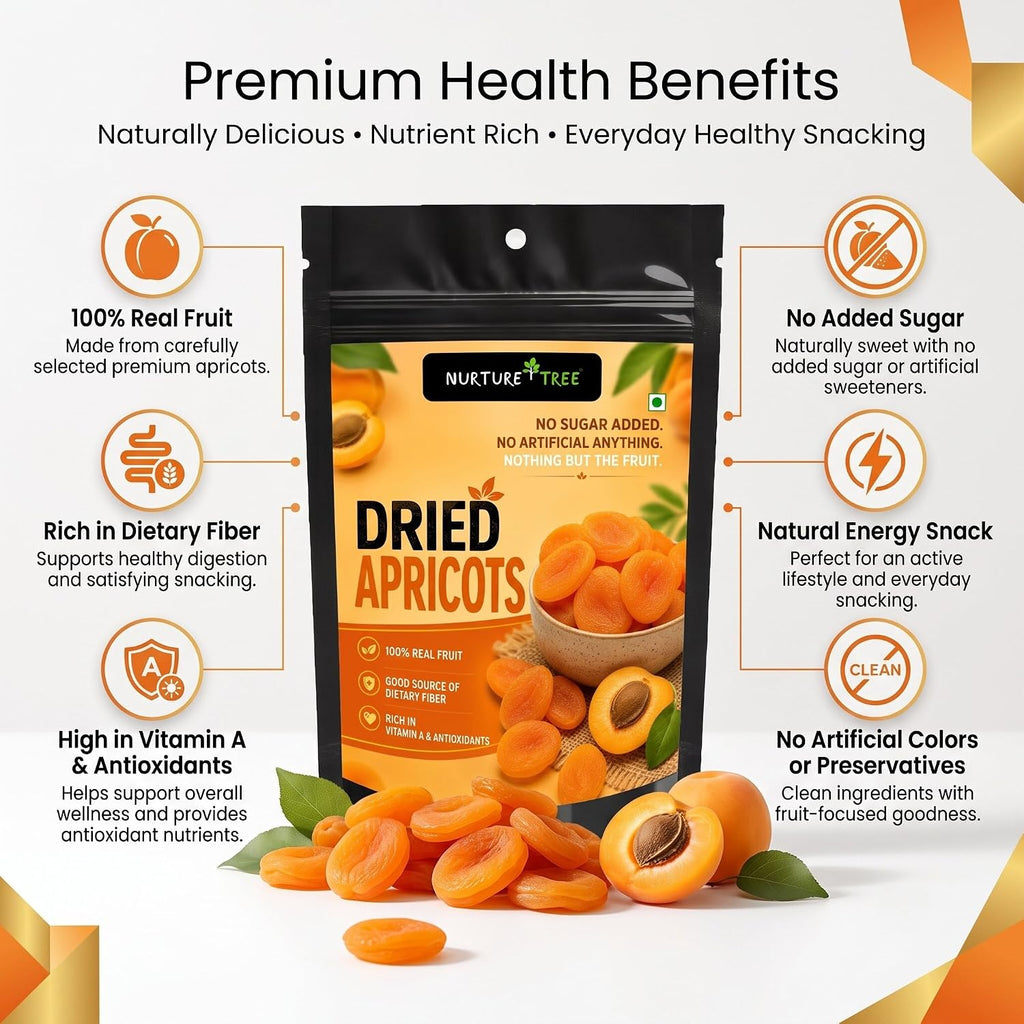 Nurture Tree Premium Dried Apricots | Naturally Sweet & Nutritious