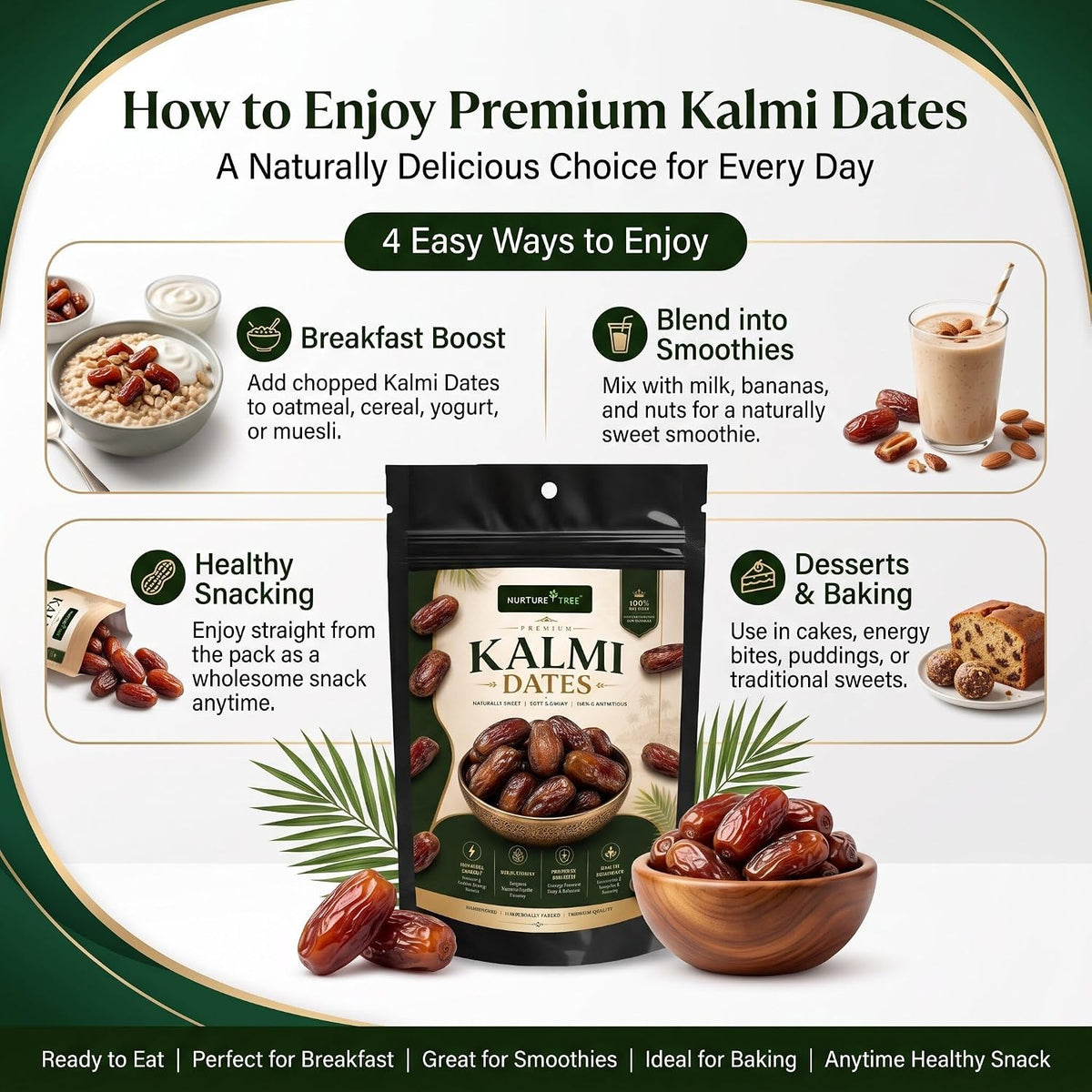 Nurture Tree Premium Saudi Kalmi Dates | Naturally Soft & Fresh