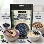 Nurture Tree Sugar-Free Dried Blueberries | Tasty & Healthy Snack | Rich in Antioxidants | Boosts Immunity | Supports Digestion (200gm)