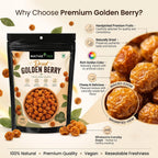 Nurture Tree Dried Golden Berry 100g | Premium Quality Sun-Dried Superfood | 100% Natural | No Additives | Rich in Dietary Fiber, Antioxidants & Essential Nutrients | Healthy Anytime Snack