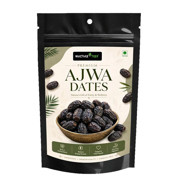 Nurture Tree Premium Saudi Ajwa Dates (Khajoor) | Naturally Soft & Delicious