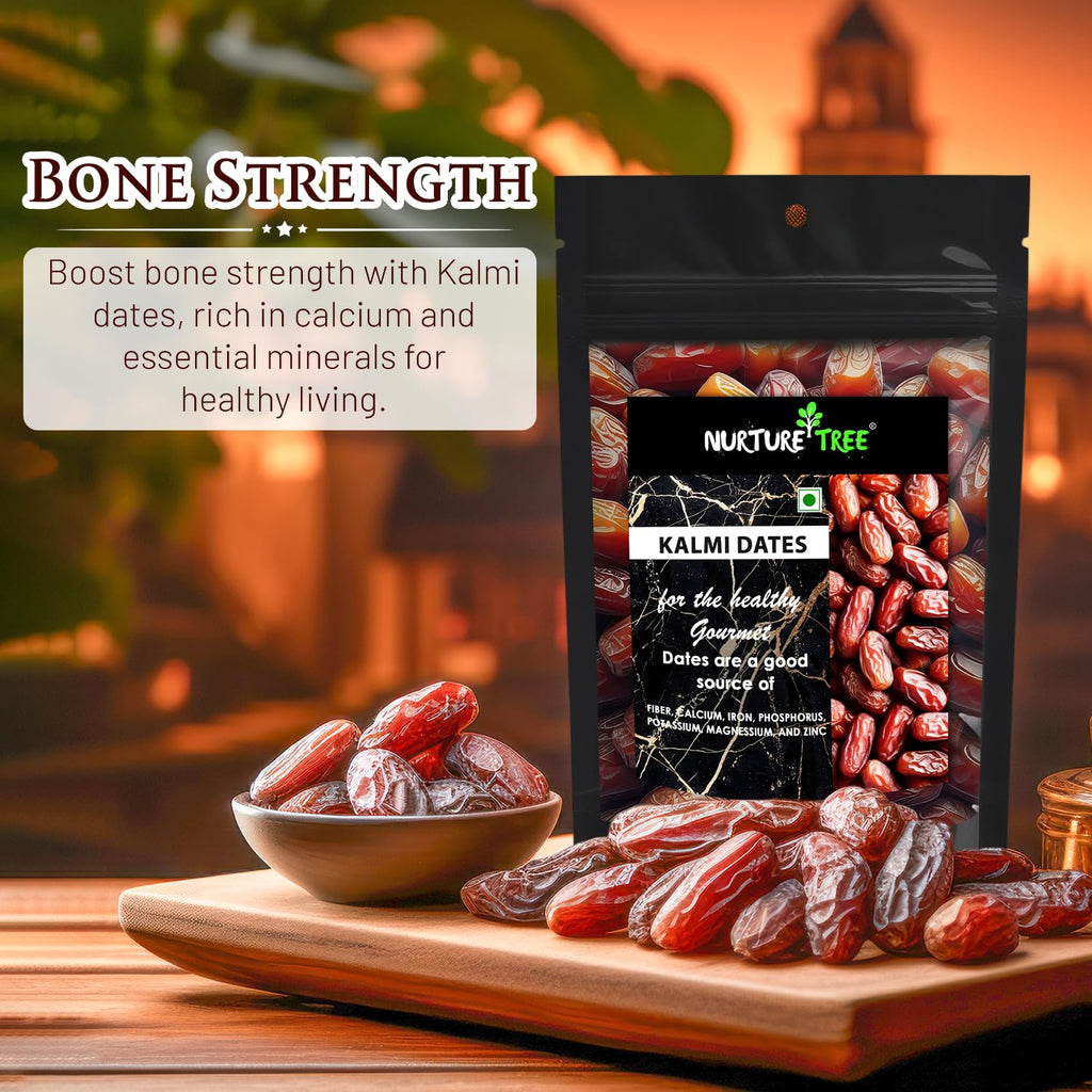 Nurture Tree Premium Saudi Kalmi Dates 500g | 100% Natural Soft & Fresh Dates | No Added Sugar | No Artificial Flavours | Healthy Dry Fruits