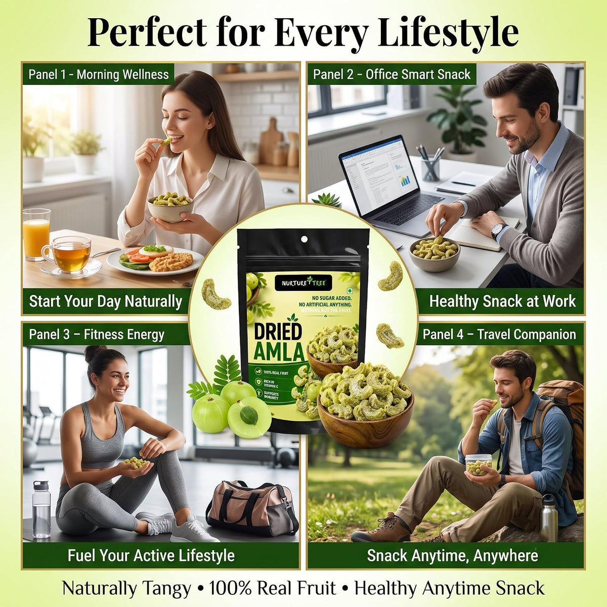 Nurture Tree Dried Amla | Antioxidant-Rich Healthy Snack