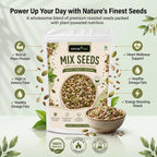 Nurture Tree Mix Seeds 100g | 4-in-1 Roasted Crunchy Seed Blend | Sunflower, Flax, Chia, Pumpkin Seeds | 100% Natural | High Protein & Fiber | No Preservatives | Healthy Snack