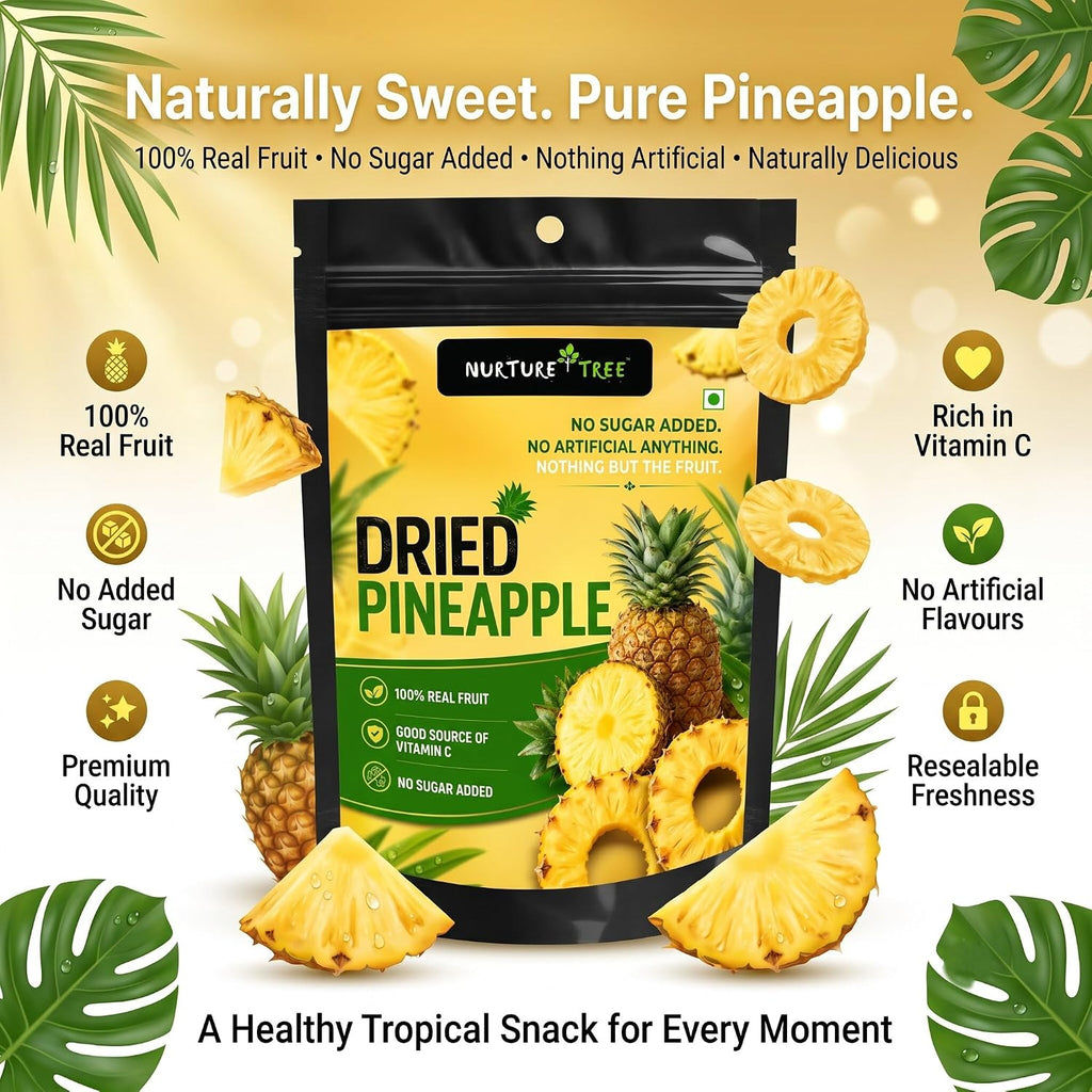 Nurture Tree Dried Pineapple | 100% Natural Tropical Fruit