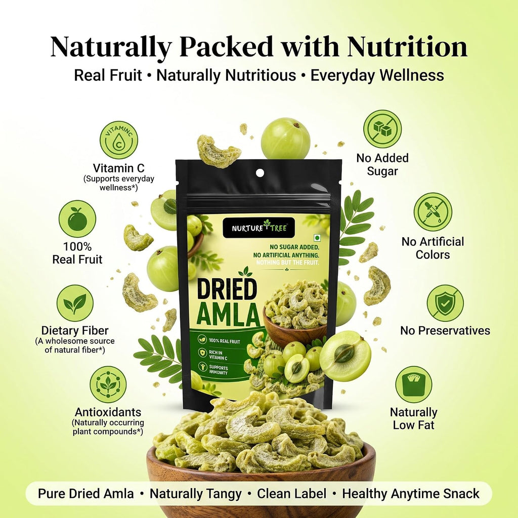 Nurture Tree Dried Amla | Antioxidant-Rich Healthy Snack