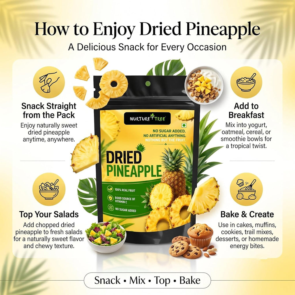 Nurture Tree Dried Pineapple | 100% Natural Tropical Fruit
