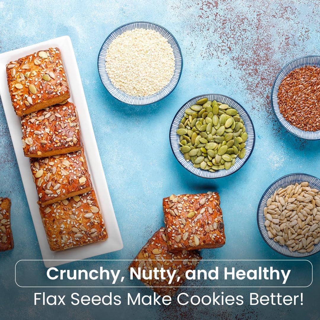 NURTURE TREE Roasted Flax Seeds For 400gm Rich in Protein, Dietary Fibre and Omega-3 Weight Loss Goods for Hair Growth and Weight Management
