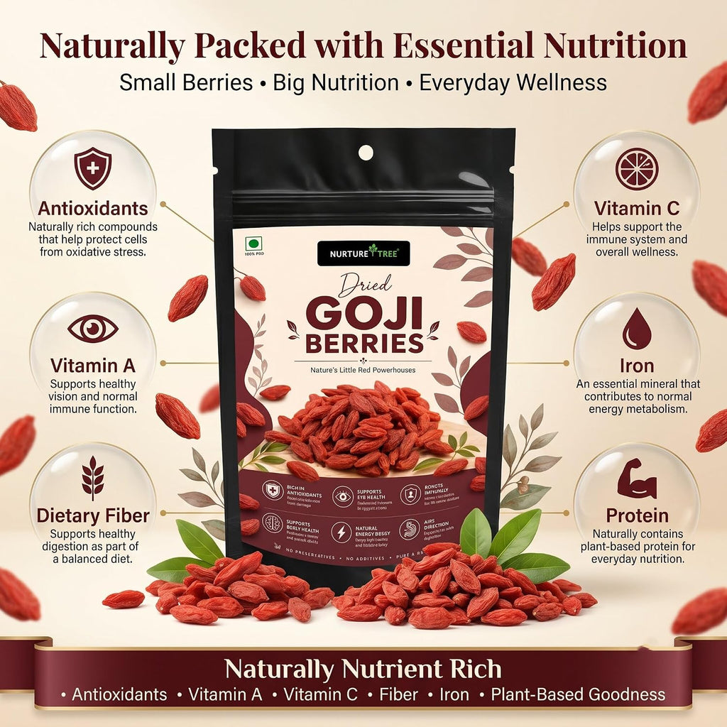 Nurture Tree Premium Goji Berries | Antioxidant-Rich Superfood