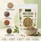 Nurture Tree Mix Seeds 100g | 4-in-1 Roasted Crunchy Seed Blend | Sunflower, Flax, Chia, Pumpkin Seeds | 100% Natural | High Protein & Fiber | No Preservatives | Healthy Snack