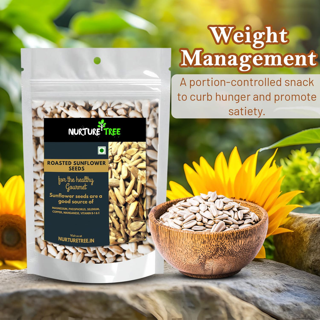NURTURE TREE Premium Raw Sunflower Seeds Raw Seeds for Eating | Healthy Snacks | High in Vitamin, Fibre & Protein | Non - GMO | Diet Food | Gluten free | Premium Raw Sunflower Seeds (250gm)