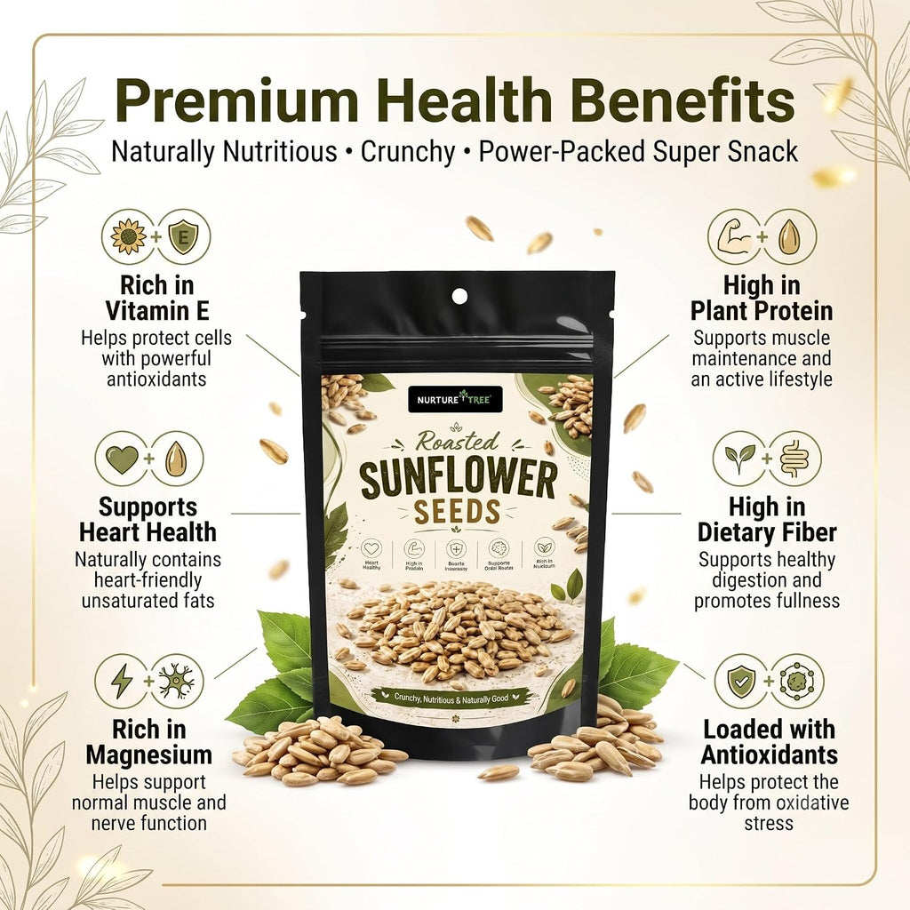 Nurture Tree Premium Raw Sunflower Seeds | High in Protein & Fiber