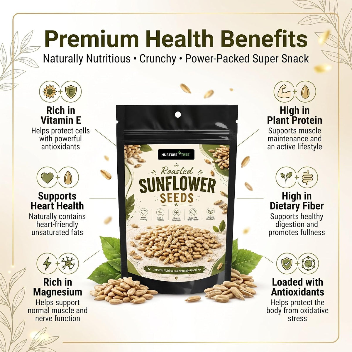 Nurture Tree Premium Raw Sunflower Seeds | High in Protein & Fiber