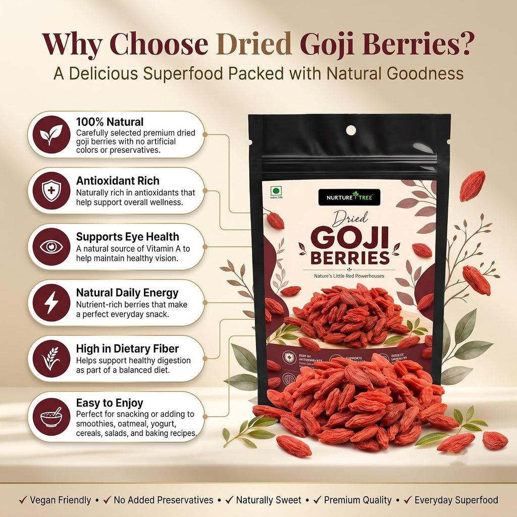 Nurture Tree Premium Goji Berries | Antioxidant-Rich Superfood