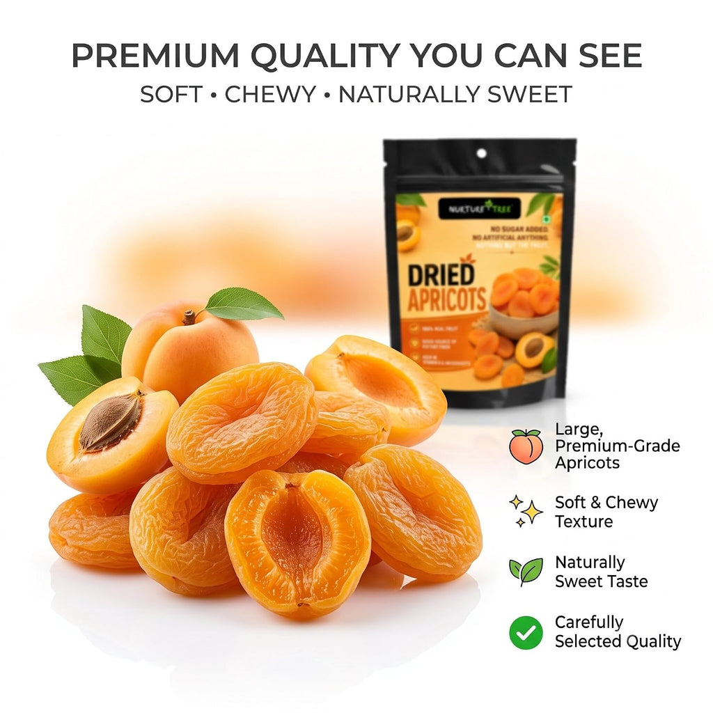 Nurture Tree Premium Dried Apricots | Naturally Sweet & Nutritious