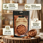 NURTURE TREE Premium Roasted & Salted Almonds Badam 400gm, Crunchy & Fresh Badam, Healthy Dry Fruits for Snacking and Cooking, Rich Source of Protein and Energy