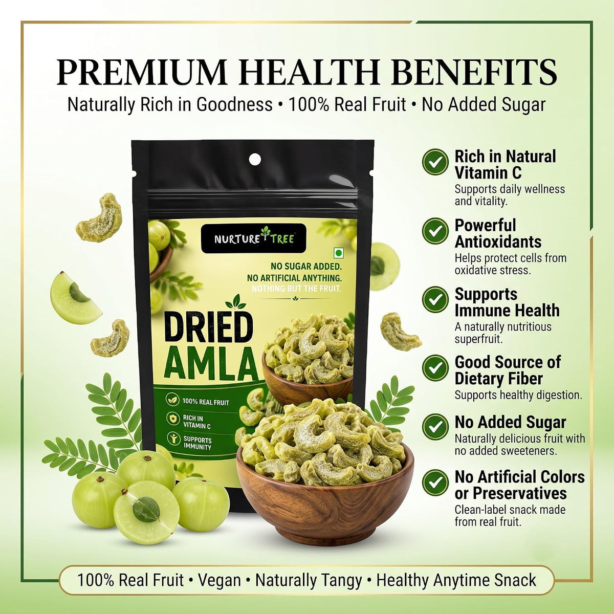 Nurture Tree Dried Amla | Antioxidant-Rich Healthy Snack