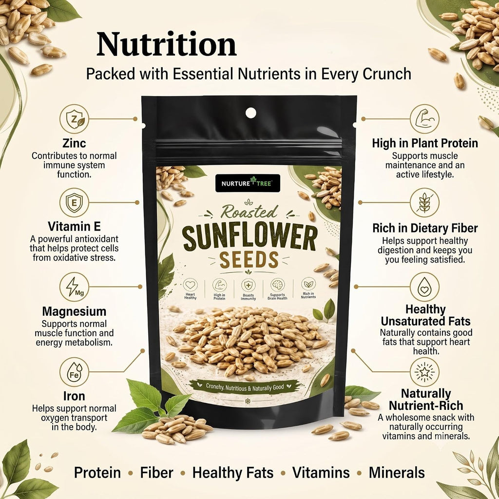 Nurture Tree Premium Raw Sunflower Seeds | High in Protein & Fiber