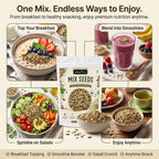 Nurture Tree Mix Seeds 100g | 4-in-1 Roasted Crunchy Seed Blend | Sunflower, Flax, Chia, Pumpkin Seeds | 100% Natural | High Protein & Fiber | No Preservatives | Healthy Snack