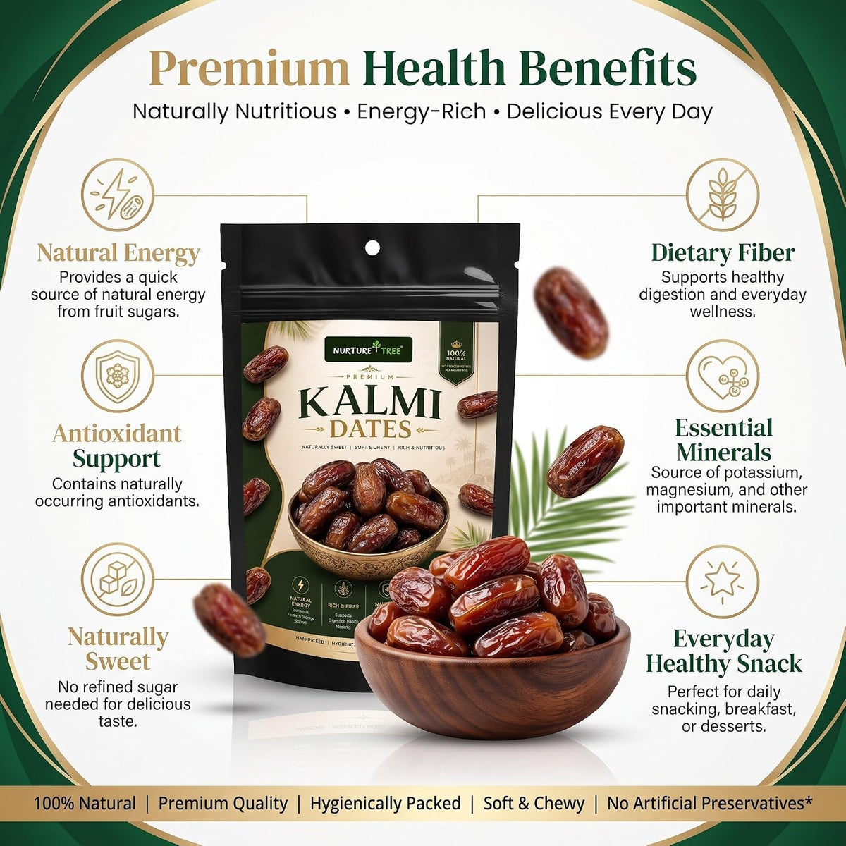 Nurture Tree Premium Saudi Kalmi Dates | Naturally Soft & Fresh