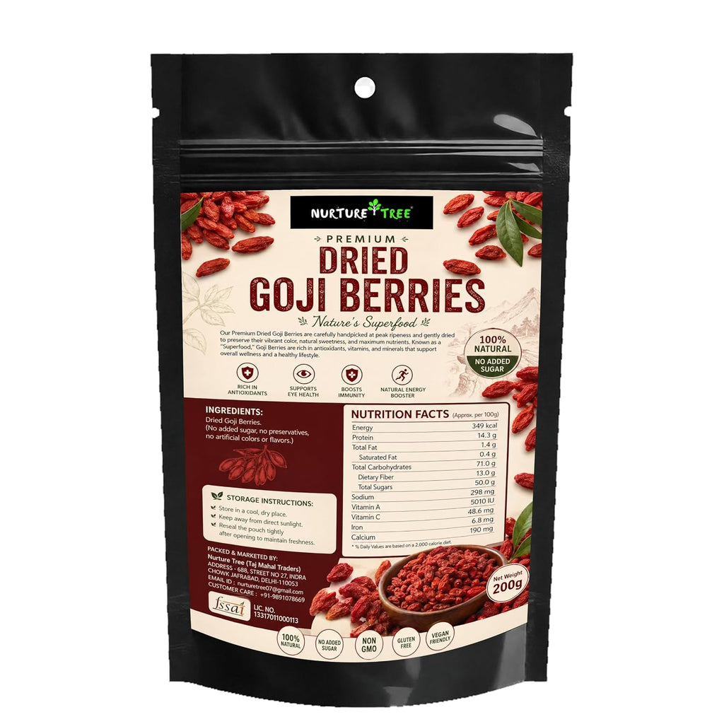 Nurture Tree Premium Goji Berries | Antioxidant-Rich Superfood