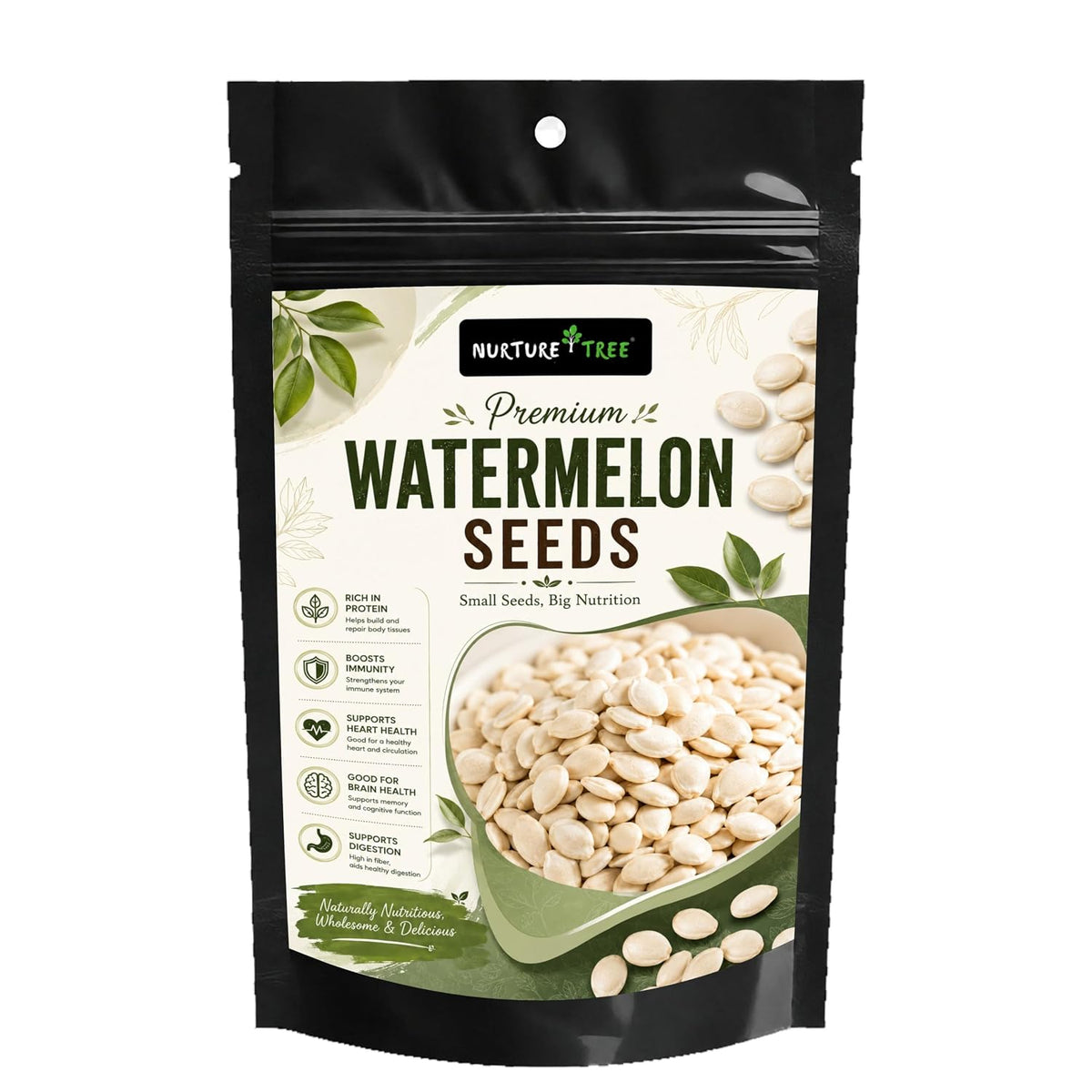 Nurture Tree Watermelon Seeds (Tarbuj Beej) | High in Protein & Fiber