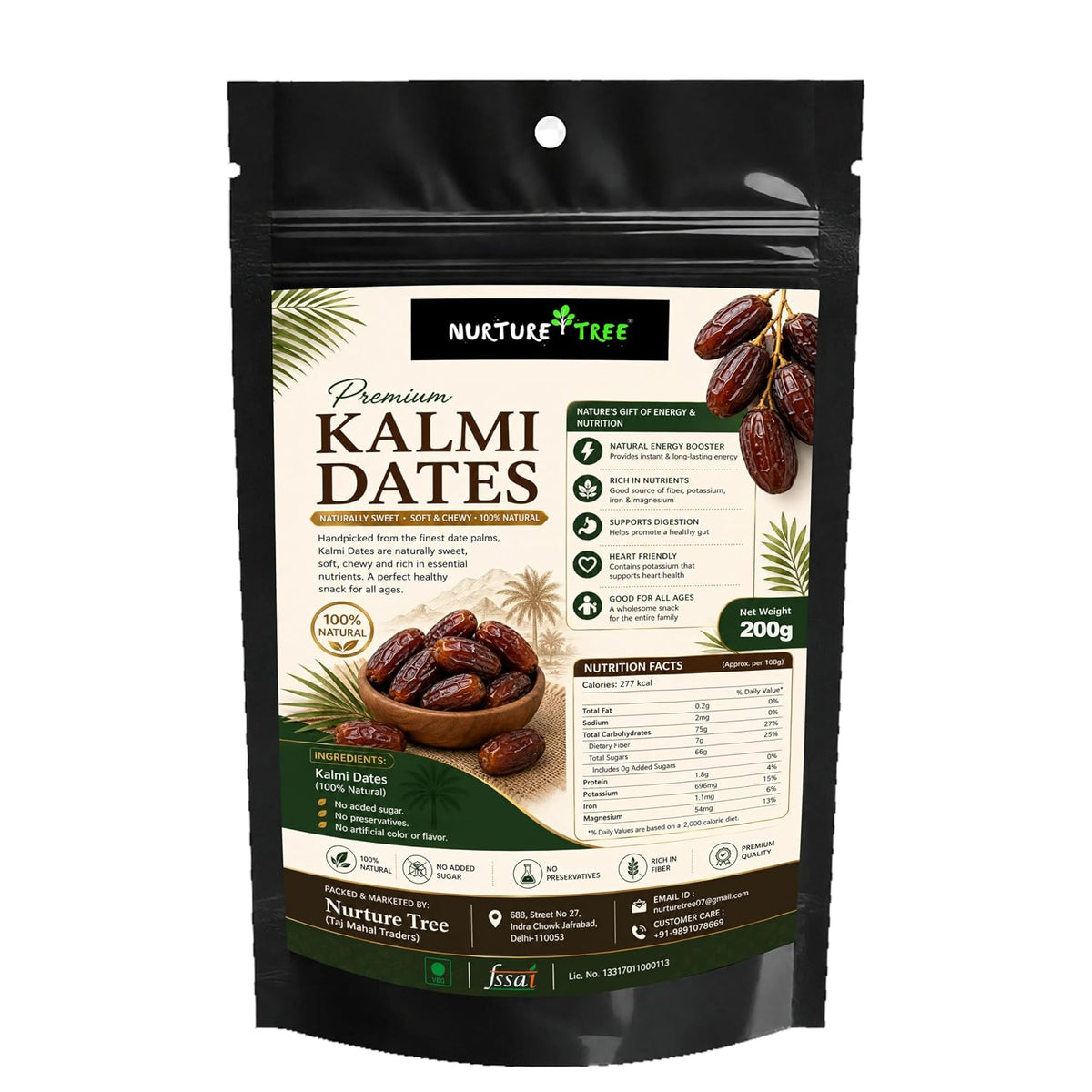 Nurture Tree Premium Saudi Kalmi Dates | Naturally Soft & Fresh