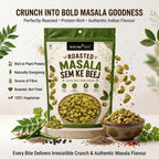 Nurture Tree Roasted Masala Sem Ke Beej 100g | Delicious Spicy Roasted Broad Beans | Crunchy Indian Namkeen | Ready to Eat | High Protein & Fiber | Perfect Snack for Home, Office & Travel