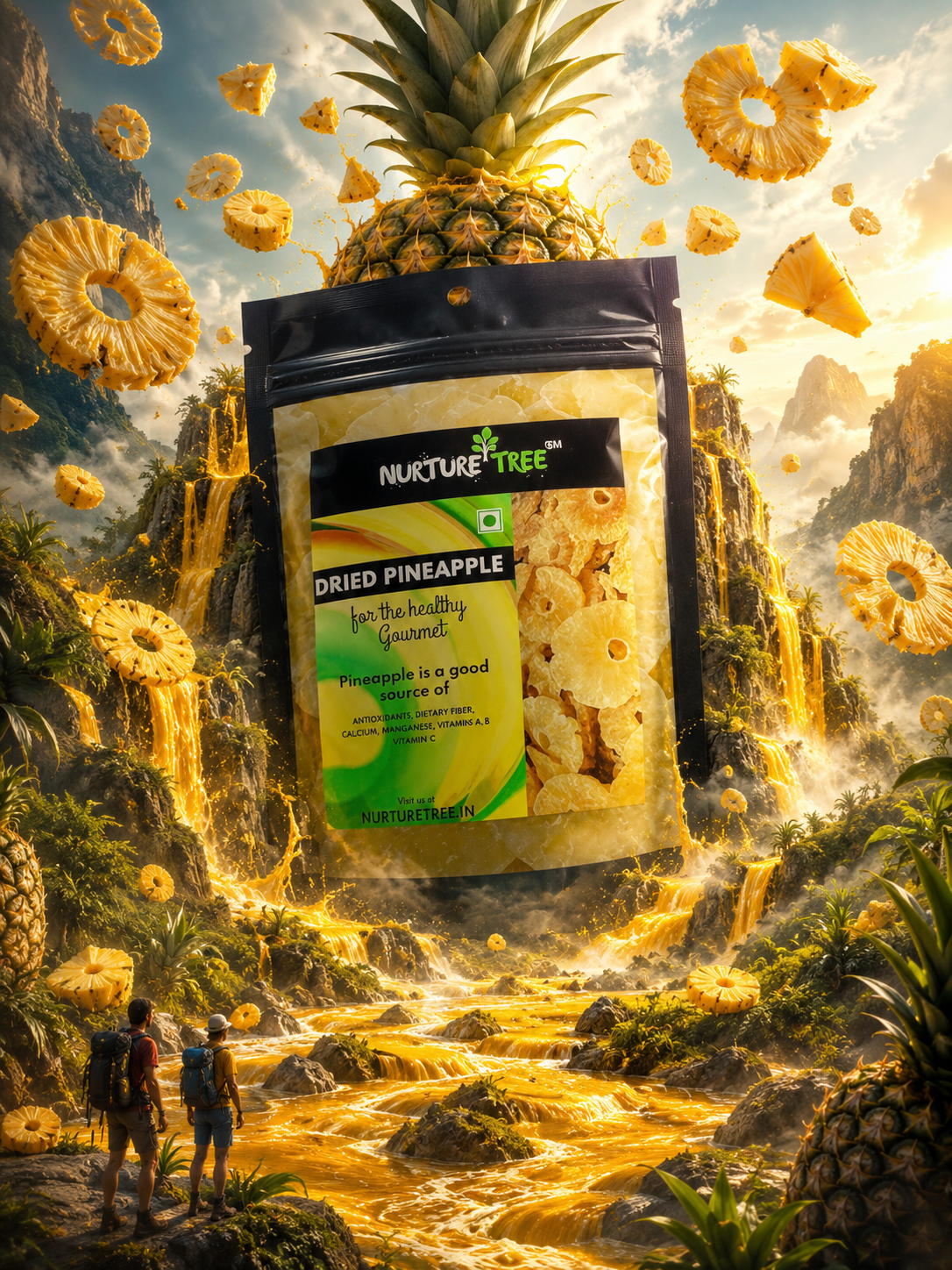 Nurture Tree Dried Pineapple | 100% Natural Tropical Fruit