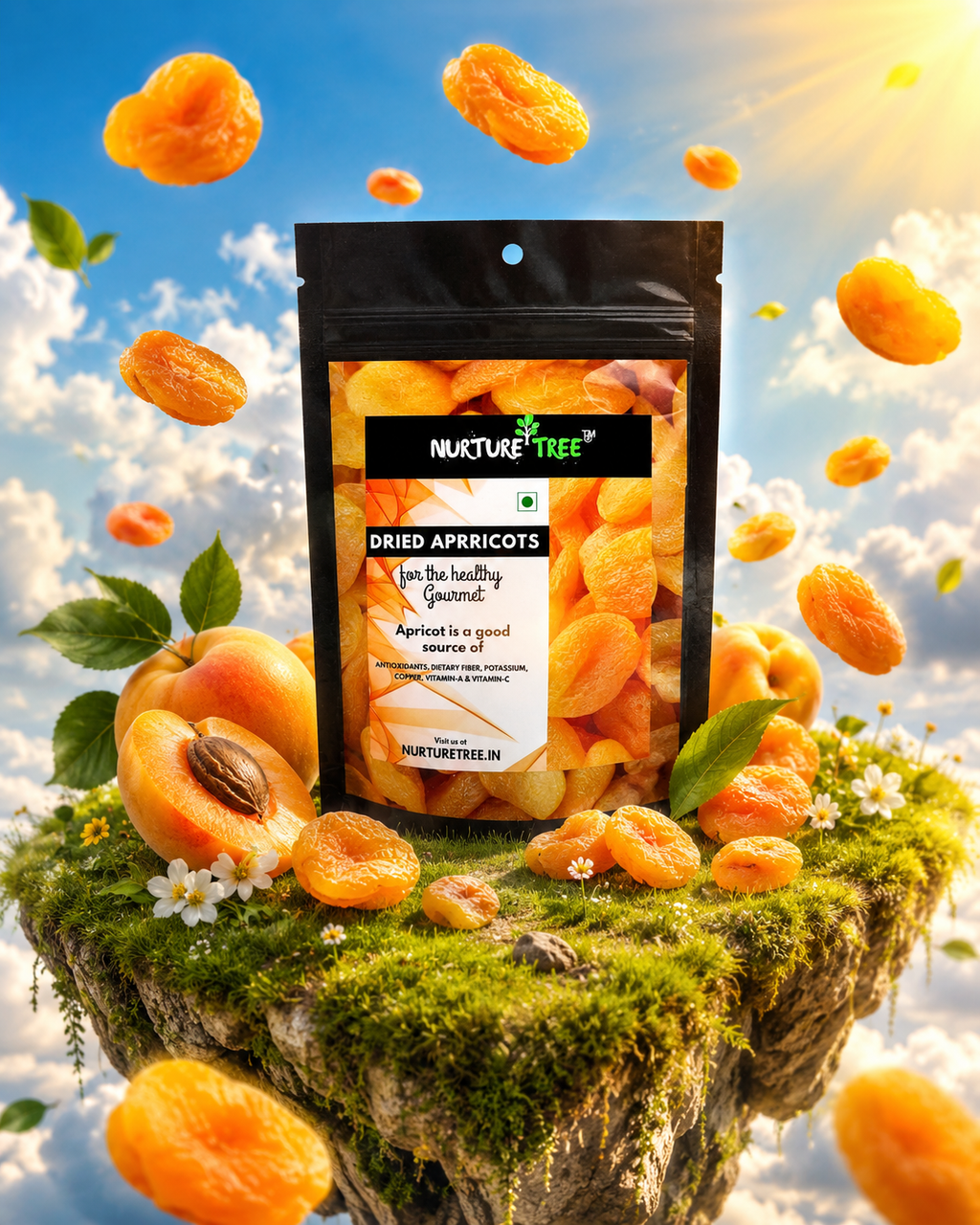 Nurture Tree Premium Dried Apricots | Naturally Sweet & Nutritious