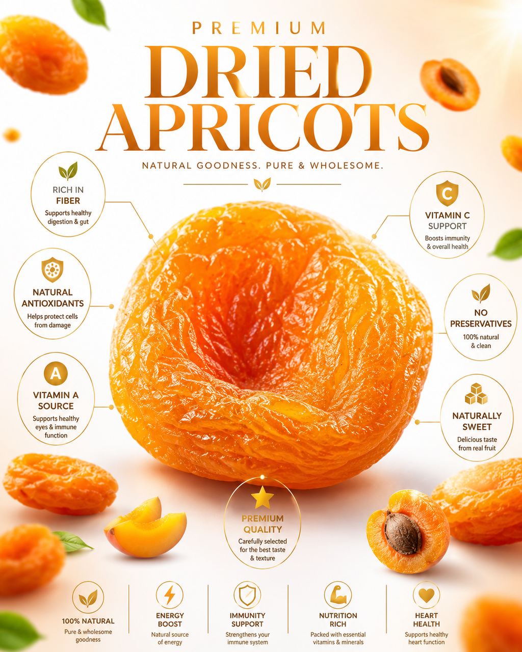 Nurture Tree Premium Dried Apricots | Naturally Sweet & Nutritious